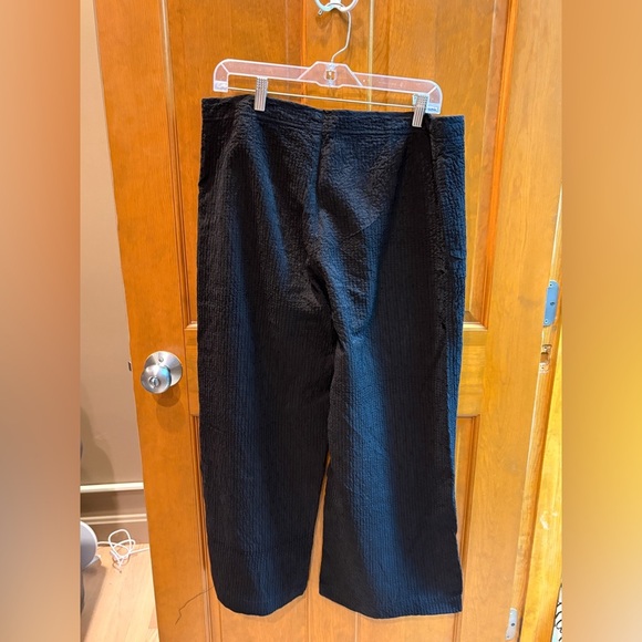 Johnny Was Women’s Black Seersucker Wide Leg Dress Pants Size XL - Picture 2 of 8